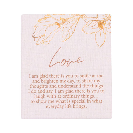Splosh home & gift - blossom ’love’ verse plaque - decorative plaques home&living materials