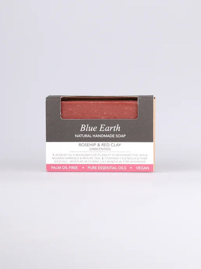 Blue earth soap – rosehip and red clay 100g - bar soap health and wellness