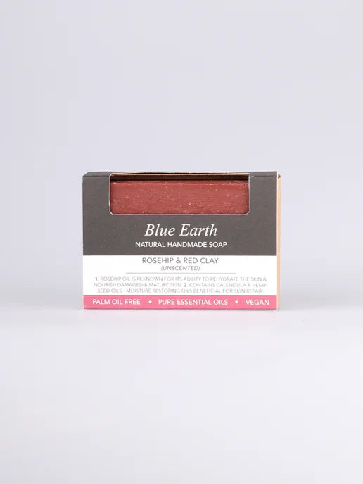 Blue earth soap – rosehip and red clay 100g - bar soap health and wellness