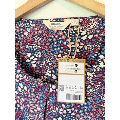 Mountain warehouse size 8 orchid print ss womens uv protective dress blue - dresses top women’s apparel