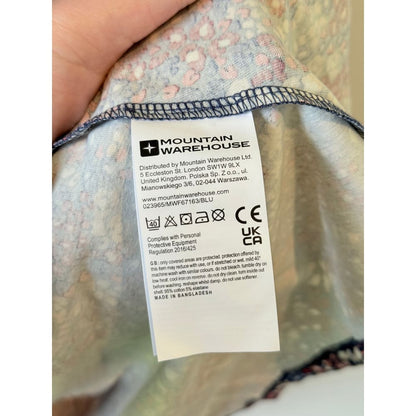 Mountain warehouse size 8 orchid print ss womens uv protective dress blue - dresses top women’s apparel
