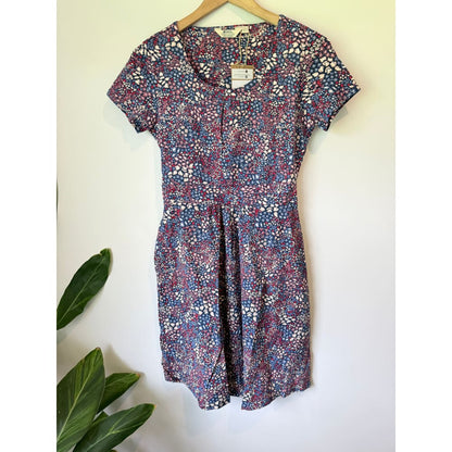Mountain warehouse size 8 orchid print ss womens uv protective dress blue - dresses top women’s apparel