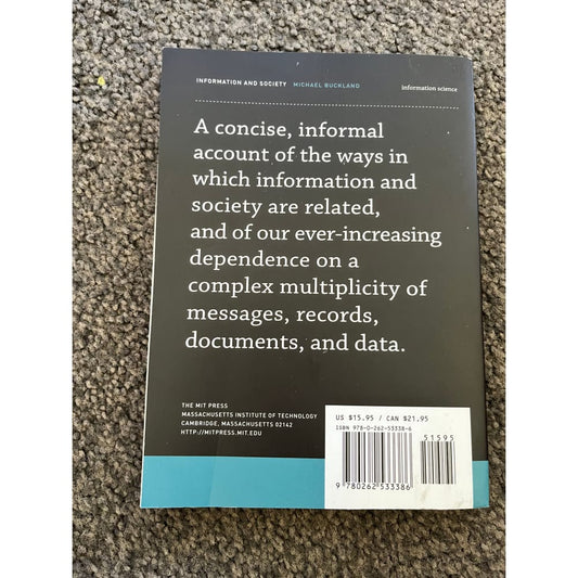 Information and society by michael buckland - books printed media