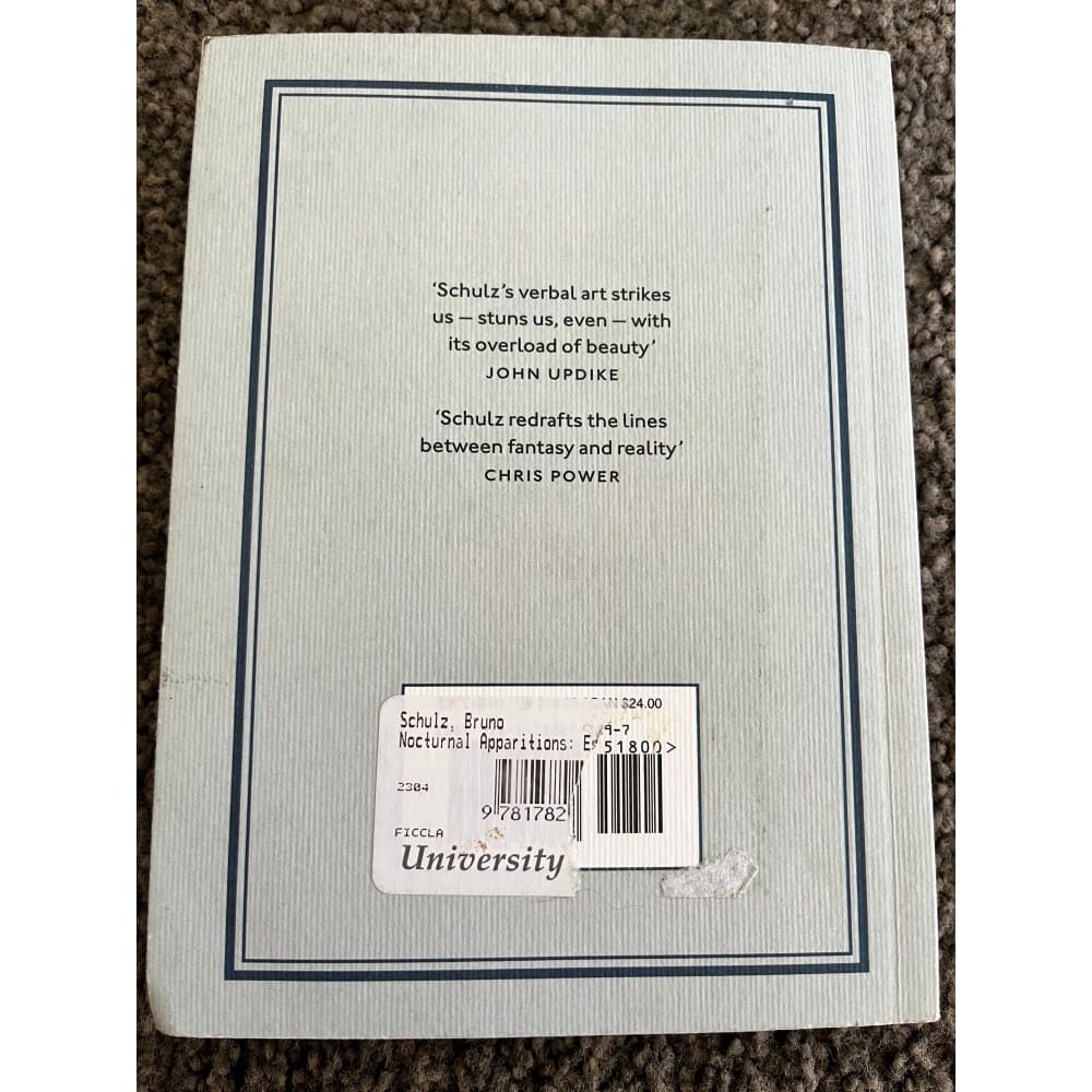 Nocturnal apparitions: essential stories by bruno schulz - books condition: used printed media