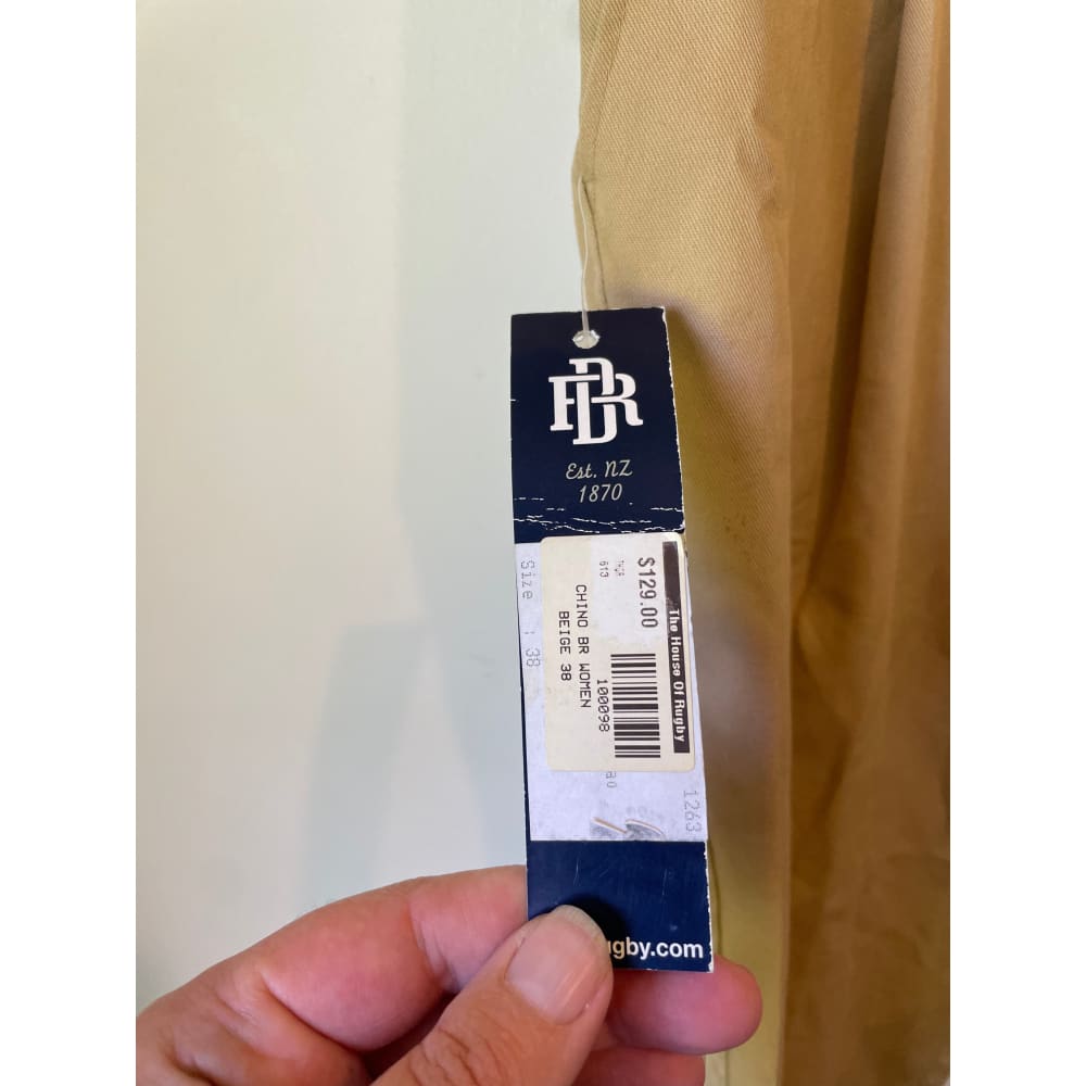 Born rugby womens chino beige size 38 (has small stain) rrp $129 - chinos clothing & fashion - pants women’s apparel