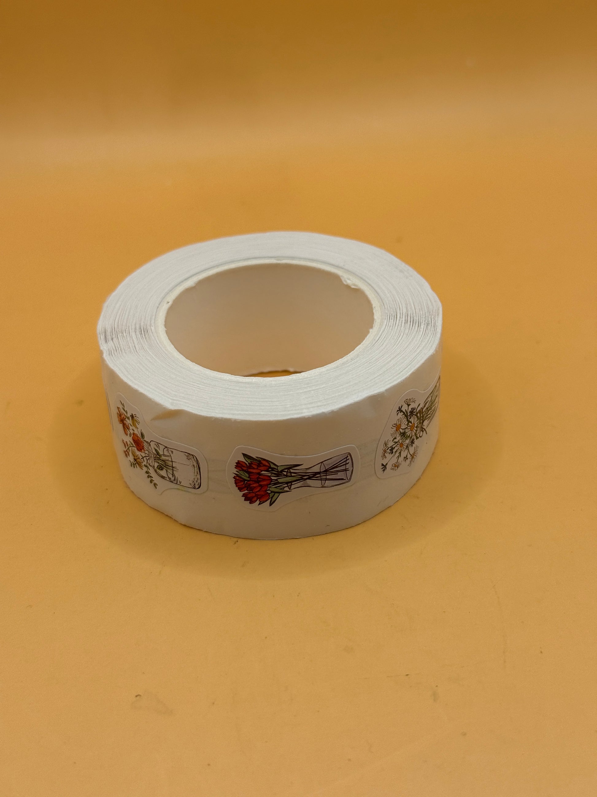Botanical flower decorative sticker roll