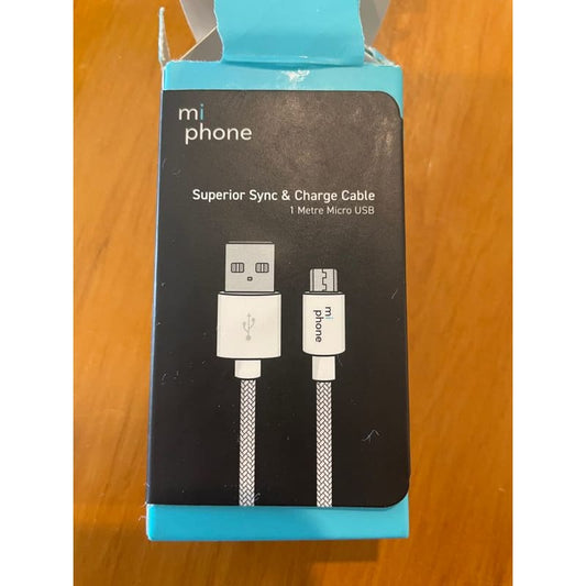 Miphone superior sync & charge cable - 1m micro usb - storage & data transfer cables cable - electronics - home &