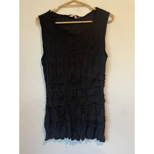Pickaberry size s crinkle look sleeveless top - blouses clothing & fashion - sleeveless - top women’s apparel