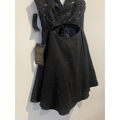 Bnwt bebe size 10 sequinned deep b with cut out mid dress - 10 / 6 us - dresses clothing & fashion - dresses women’s