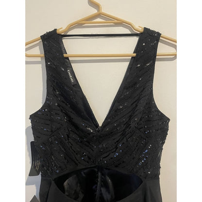 Bnwt bebe size 10 sequinned deep b with cut out mid dress - 10 / 6 us - dresses clothing & fashion - dresses women’s