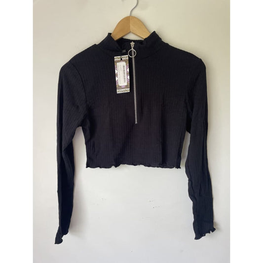 Bnwt boohoo petite size 14 georgina rib knit o-ring detail crop top - clothing tops clothing & fashion - crop top - top