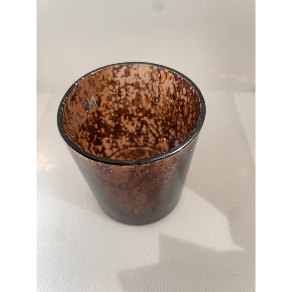 Glass bronze tea light holder - candle holders candles & holders - home & living - home decor - home decor & furniture