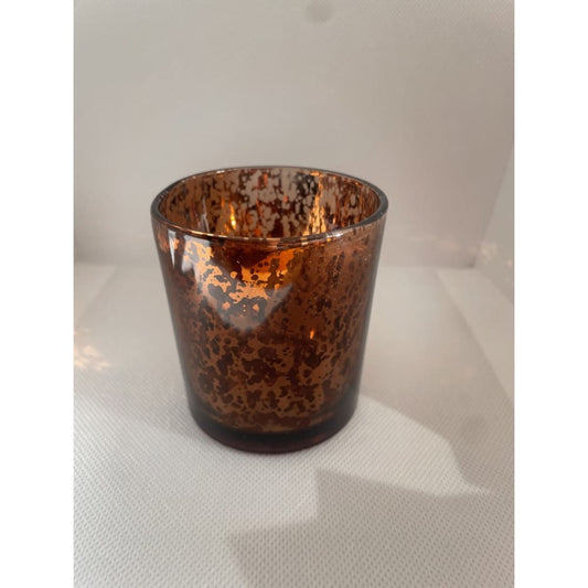 Glass bronze tea light holder - candle holders candles & holders - home & living - home decor - home decor & furniture