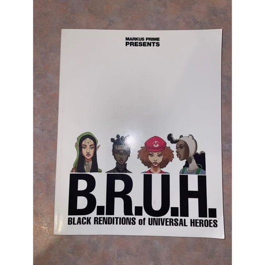 Sale! B.r.u.h black renditions of universal heroes - markus prime - print books art - book - condition: used - design