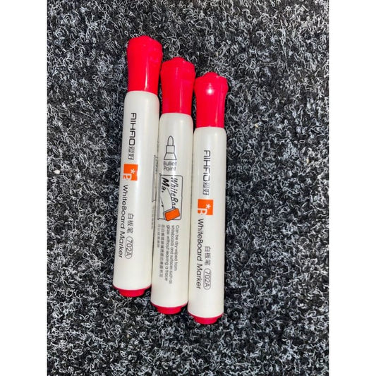 3x red whiteboard markers bullet tip - markers office supplies - stationery stationery