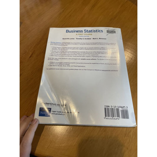 Business statistics: a first course - fourth edition - print books book - business - condition: used - non fiction book