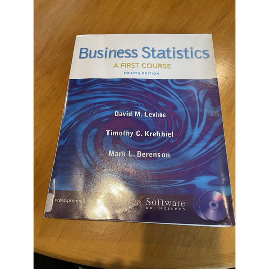 Business statistics: a first course - fourth edition - print books book - business - condition: used - non fiction book