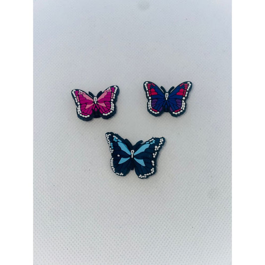 3x butterfly-themed shoe charms – brand new – cute add-ons for kids’ crocs & clogs - 1 - shoe accessories clogs - shoe
