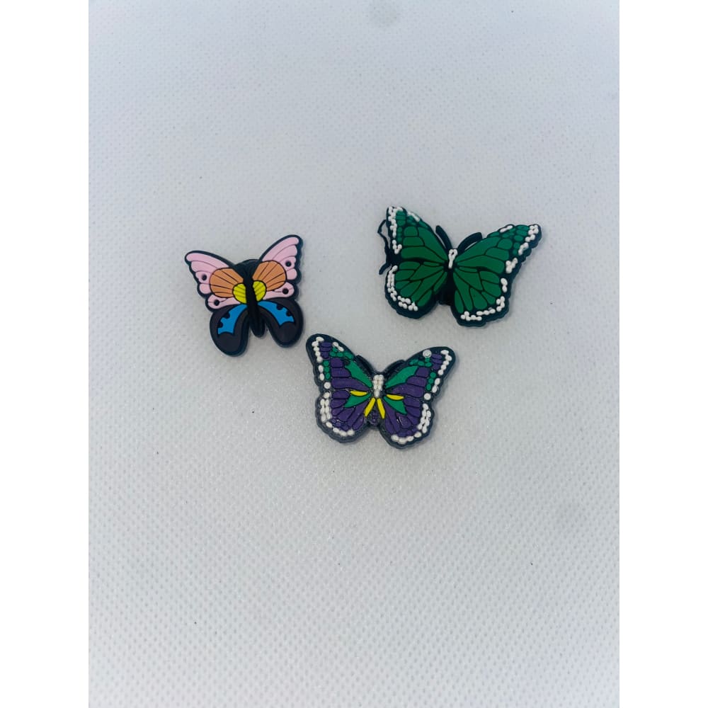 3x butterfly-themed shoe charms – brand new – cute add-ons for kids’ crocs & clogs - 2 - shoe accessories clogs - shoe