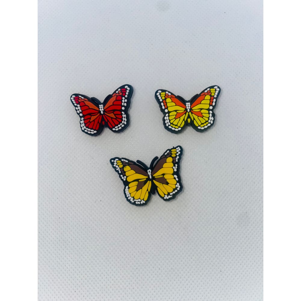 3x butterfly-themed shoe charms – brand new – cute add-ons for kids’ crocs & clogs - 3 - shoe accessories clogs - shoe
