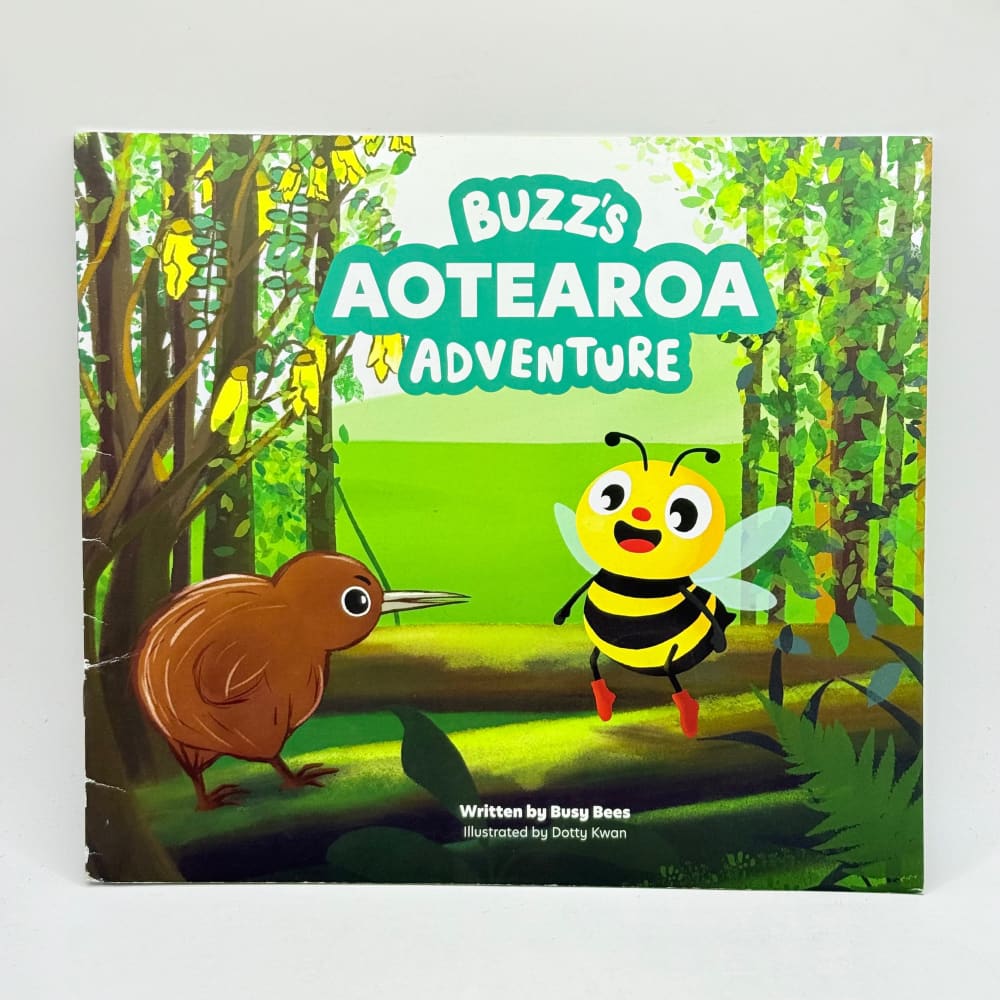 Buzz’s aotearoa adventure by busy bees & dotty kwan - print books what’s new printed media