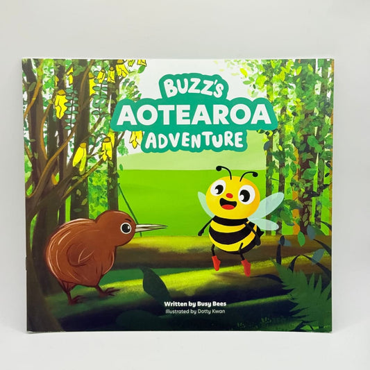 Buzz’s aotearoa adventure by busy bees & dotty kwan - print books what’s new printed media