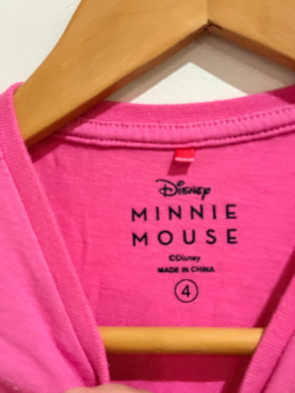 Disney Minnie Mouse Pink Graphic Tee - Size 4