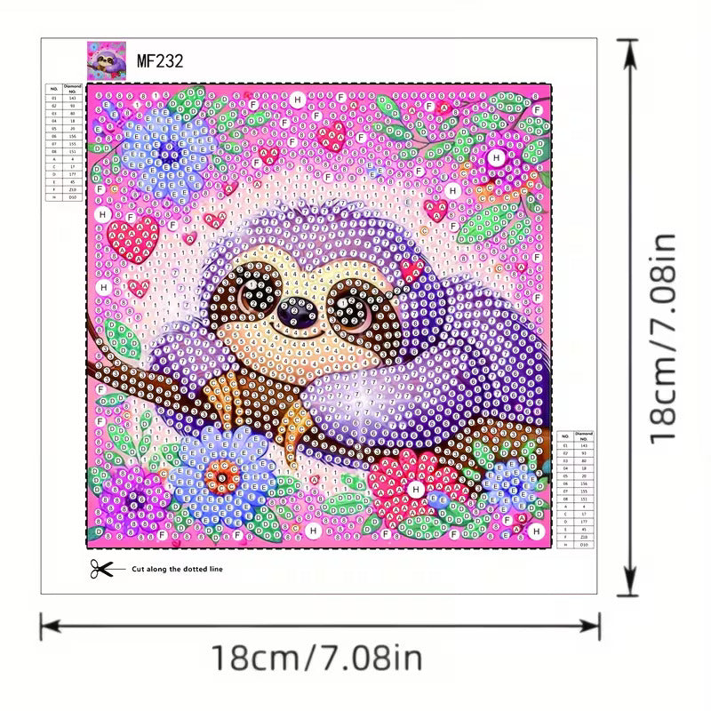 DIY Sloth Diamond Painting Kit - 18x18cm