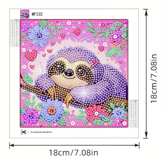 DIY Sloth Diamond Painting Kit - 18x18cm