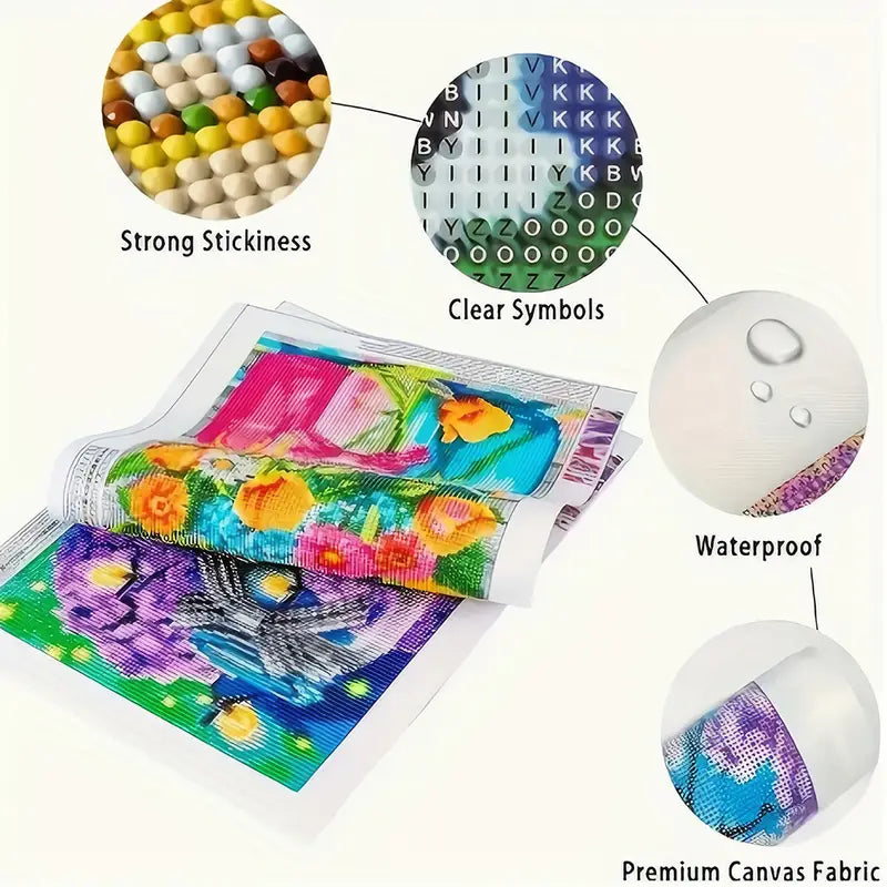 30x30cm Koru Heart Design Diamond Art Kit