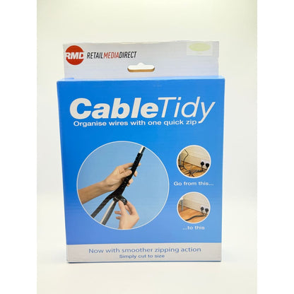 Cabletidy - organise wires with one quick zip - grey - cable clips stationery