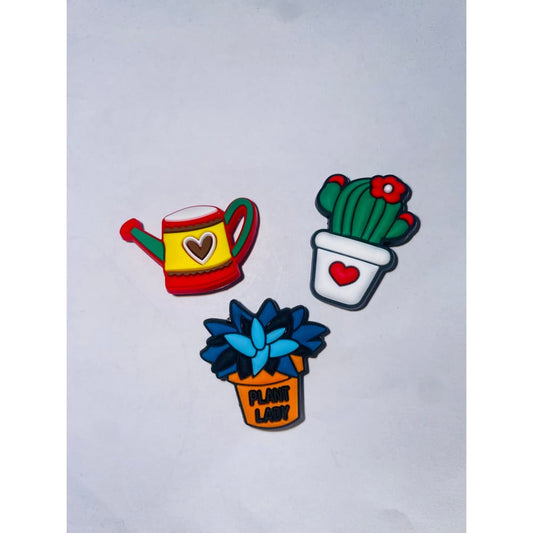 3x plant lovers shoe charms - shoe accessories clogs - shoe accessories - shoe charms fashion accessories