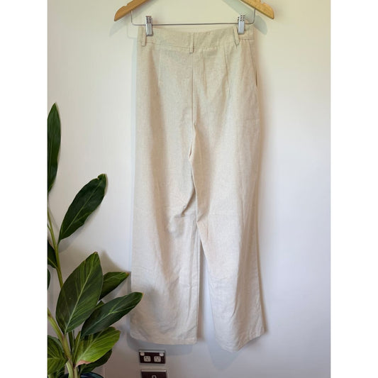Calli size 8 charlie linen blend pants - pants bottom women’s apparel