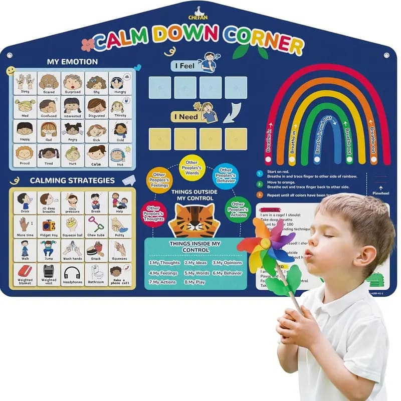 Calm down corner emotion chart - educational toys printed media