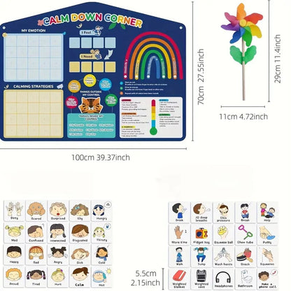 Calm down corner emotion chart - educational toys printed media
