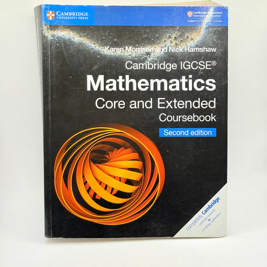 Cambridge igcse® mathematics core and extended coursebook by karen morrison and nick hamshaw - print books condition: