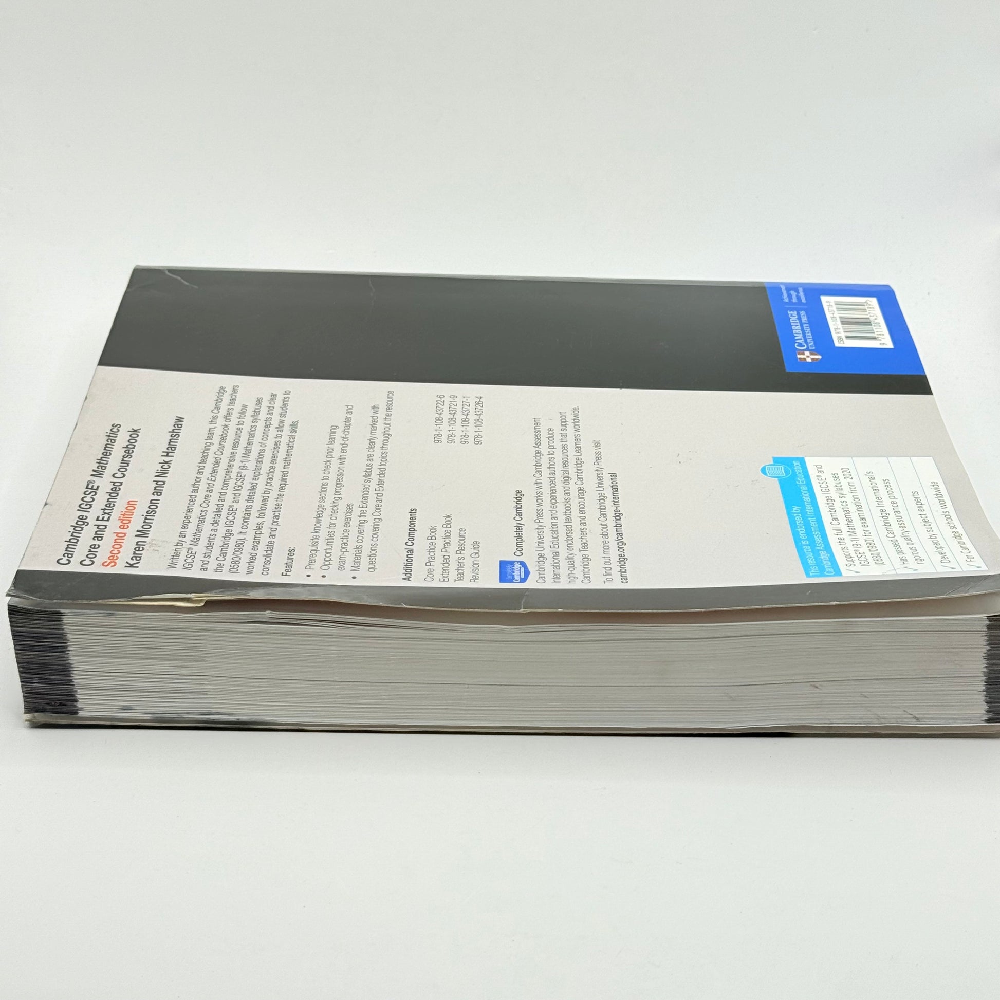 Cambridge igcse® mathematics core and extended coursebook by karen morrison and nick hamshaw - print books condition:
