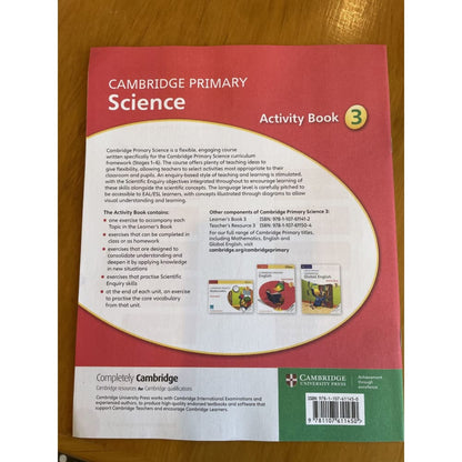 Cambridge primary science activity workbooks 2 & 3 - print books book - educational - science printed media