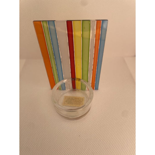 Stained glass tealight holder - stripes - candle holders candles & holders - home & living - home decor - home decor &