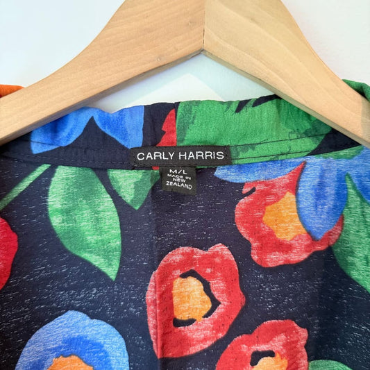 Carly harris size m/l floral kimono with tie rrp $245 - kimonos top women’s apparel