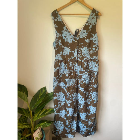 Et alia cecilia sundress blue rose print - large & xl sizes - large - one-pieces clothing & fashion - designer