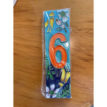 ‘6’ ceramic letterbox / street number - house numbers & letters home & living - outdoor & garden - outdoor garden &