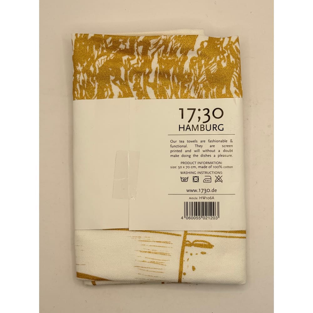 17:30 hamburg screen printed tea towel - kitchen towels home&living materialssports