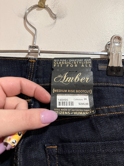 Citizens of Humanity Amber size 24 retail tag showing RRP 295