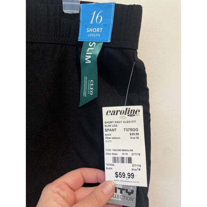 Bnwt city collection size 16 regular cleo fit slim leg pant - black - pants clothing & fashion - pants women’s apparel