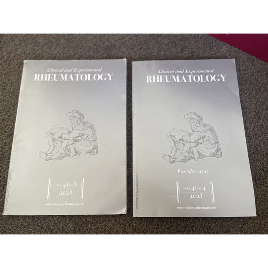 Clinical & experimental rheumatology vol 41 no 3 & 4 - print books book - condition: used - medical - research printed