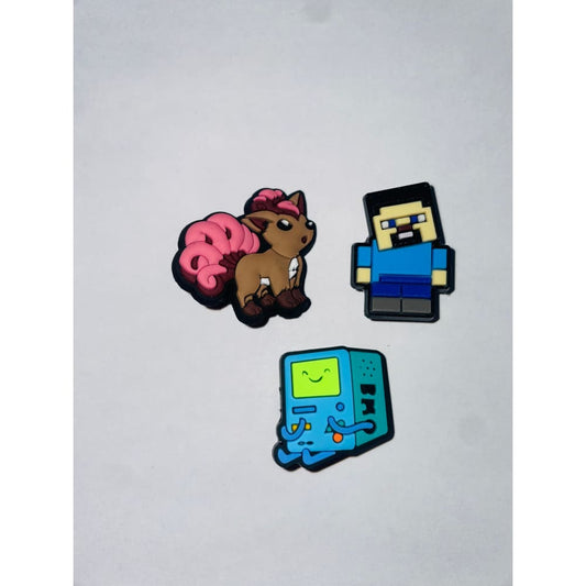3x gaming shoe charms for clogs - shoe accessories clogs - shoe accessories - shoe charms fashion accessories