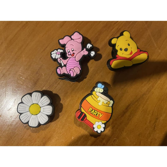 4x winnie the pooh shoe charms - shoe accessories clogs - shoe accessories - shoe charms fashion accessories