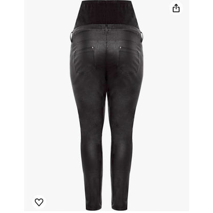 Yours bump it up size 30-32 maternity coated jeggings - 30 - maternity clothing bottom - clothing & fashion - leggings
