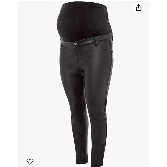 Yours bump it up size 30-32 maternity coated jeggings - 30 - maternity clothing bottom - clothing & fashion - leggings